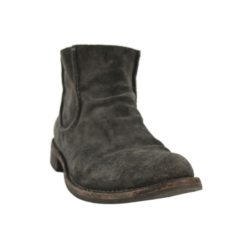 Officine Creative Womens Leather Suede Zip Up Ankle Boots Dark Gray Size 8